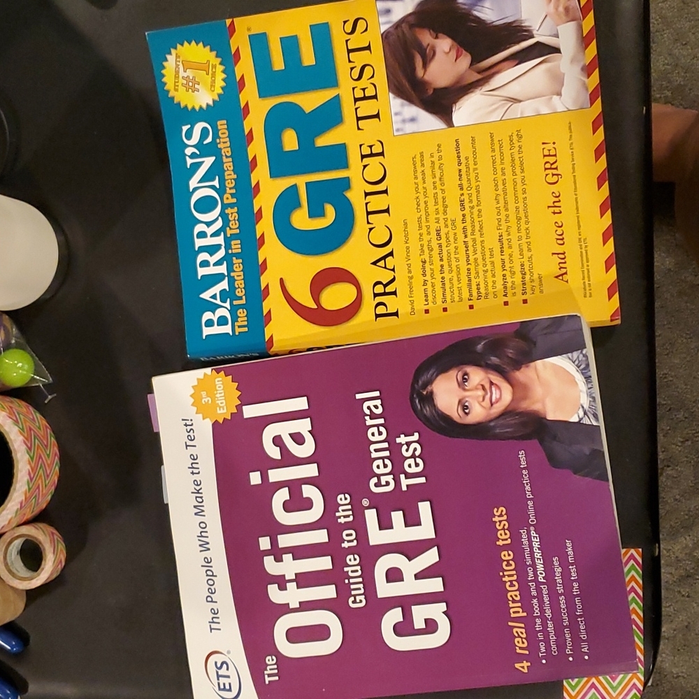 Two GRE practice books